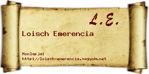 Loisch Emerencia névjegykártya